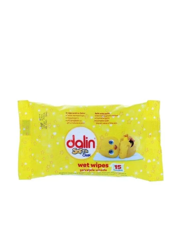 Servetele umede copii x 15 buc,  Dalin Soft & Clean — preț și oferte
