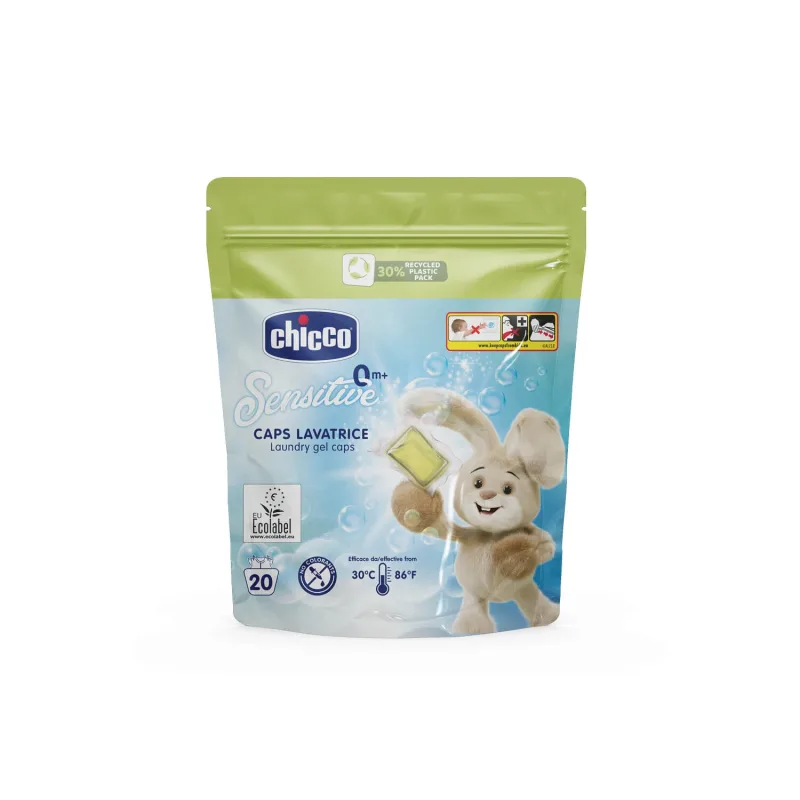 Detergent capsule hipoalergenic, + 0 luni, Sensitive, 20 capsule, Chicco — preț și oferte