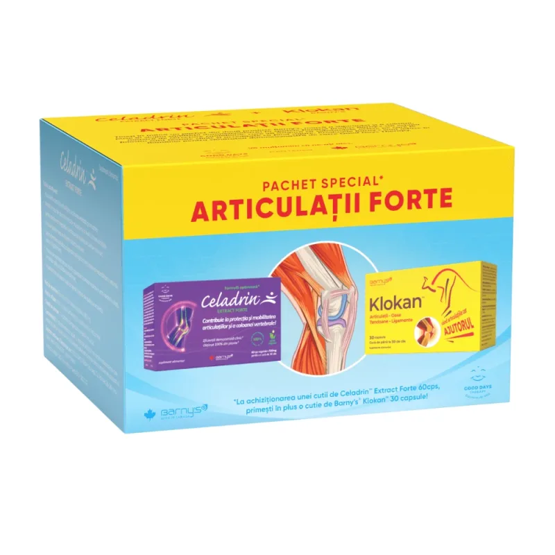 Pachet Klokan 30 capsule + Celadrin Extract Forte 500 mg 60 capsule, Good Days Therapy — preț și oferte