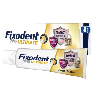Fixodent Pro Ultimate Cremă adezivă pentru proteze totale și parțiale Gust neutru 40 ml