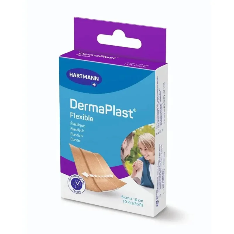 Hartmann Dermaplast Pansament elastic flexibil 6x10cm Răni mici x10 — preț și oferte