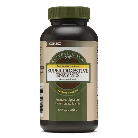 GNC Super Enzime Digestive Natural Brand, 100 Capsule — preț și oferte