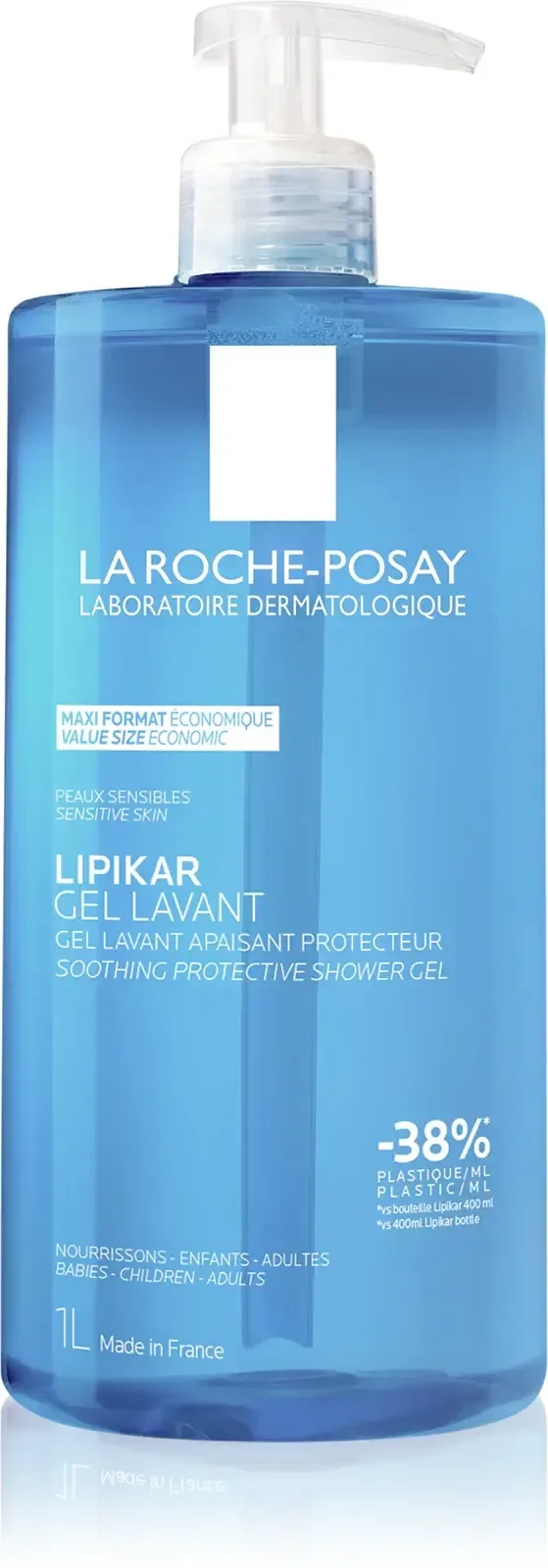 Lipikar, 1000 ml - gel de curățare pentru pielea sensibilă sau uscată, La Roche Posay — preț și oferte