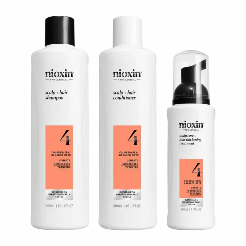 Nioxin System 4 Kit pentru păr vopsit/uscat/deteriorat și Advanced Loss 700ml — preț și oferte
