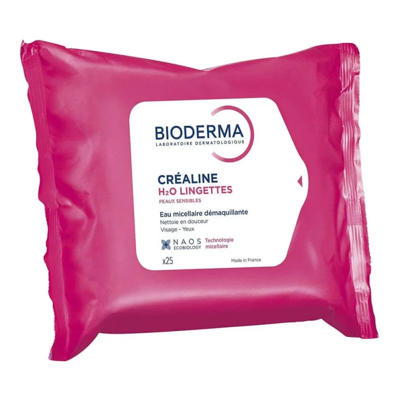 Bioderma Crealine Șervețele de curățare față și ochi 25 bucăți piele sensibilă H2O x25 — preț și oferte