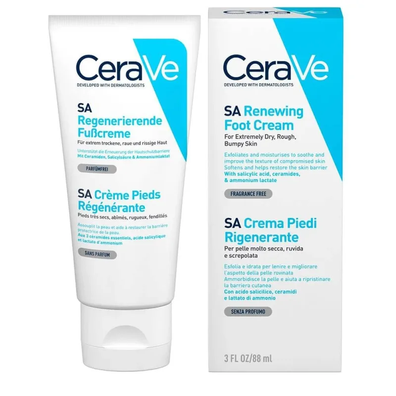Cerave Body SA Regenerating Foot Cream Piele foarte uscată, crăpată și aspră 88ml — preț și oferte