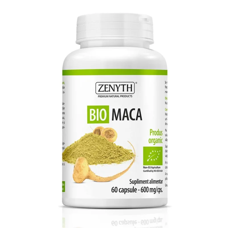 Bio Maca 600 mg, 60 capsule, Zenyth ZENYTH PHARMACEUTICALS SRL — preț și oferte