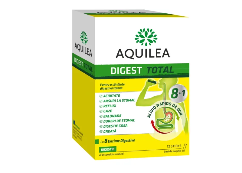 Aquilea Digest Total, 12 stickuri – Digestie usoara si rapida URIACH — preț și oferte