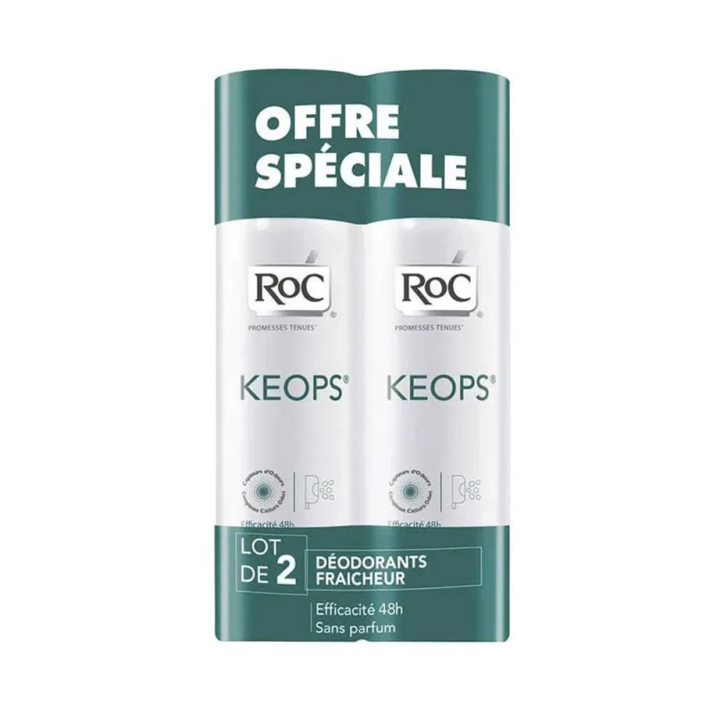 Roc Keops Deodorant Spray Fresh Transpirație moderată 2x100ml — preț și oferte
