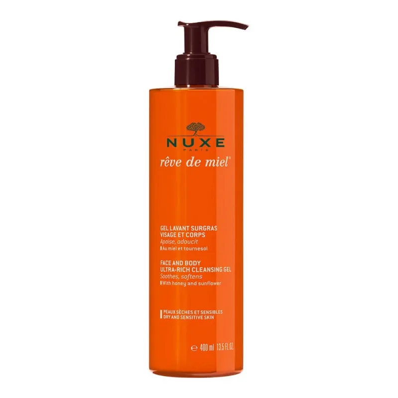 Nuxe Reve De Miel Gel lavante surgras față și corp pentru piele uscată și sensibilă 400ml — preț și oferte