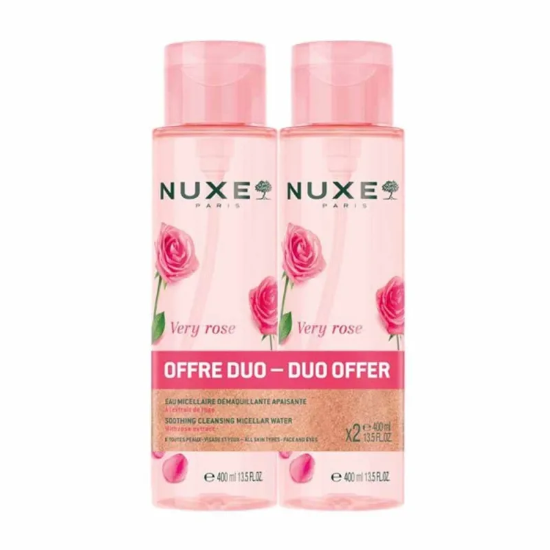 Nuxe Very rose Duo Apă micelară calmantă 3 în 1 Very Rose 2x400ml — preț și oferte
