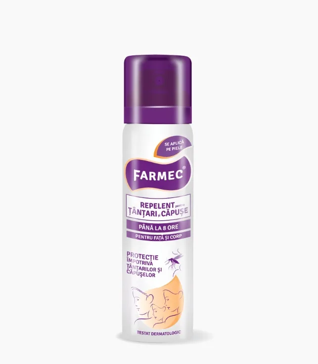 Spray repelent impotriva tantarilor si capuselor, Farmec, 75 ml — preț și oferte