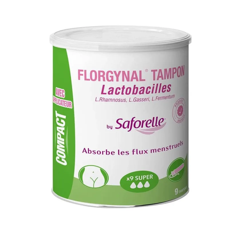 Saforelle Florgynal Tampoane cu Lactobacillus pentru menstruație Super compact cu aplicator X9 — preț și oferte