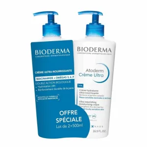 Bioderma Atoderm Ultra-nourishing Body Cream Piele sensibilă normală până la uscată 2x500ml