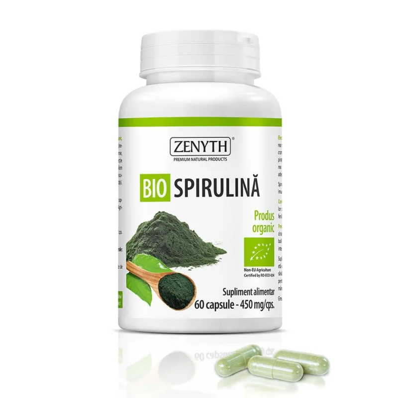 Bio Spirulina 450 mg, 60 capsule, Zenyth — preț și oferte