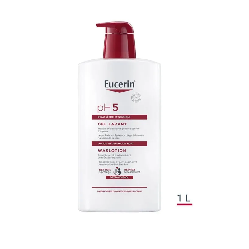 Eucerin Ph5 Gel de curățare Piele sensibilă și uscată 1L — preț și oferte