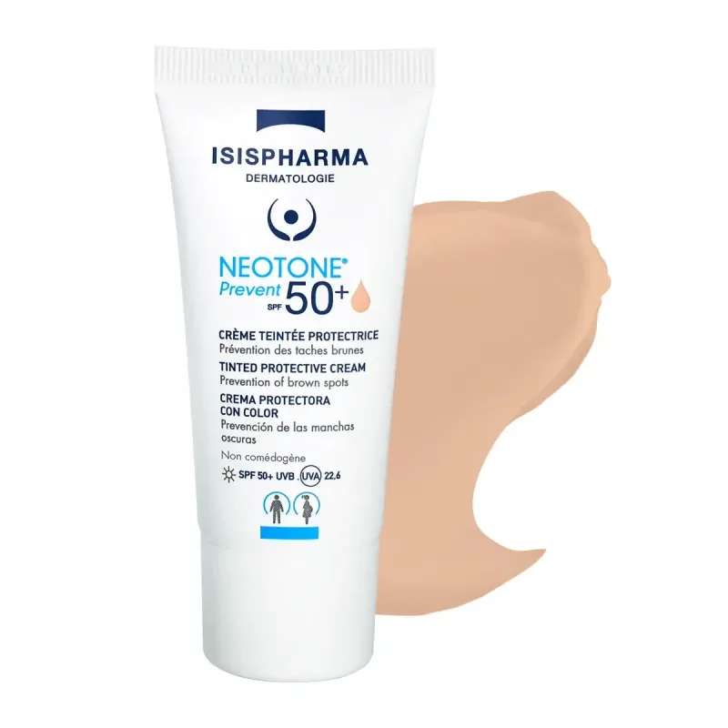 Isispharma Neotone Protective Tinted Cream Spf50+ Prevent Medium Tint 30ml — preț și oferte