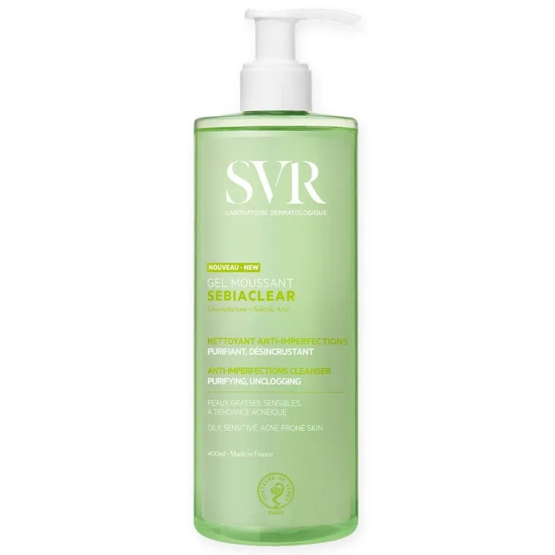 SVR, Sebiaclear Cleanser fără săpun, purifiant și detoxifiant 400ml SVR LABORATORIES — preț și oferte