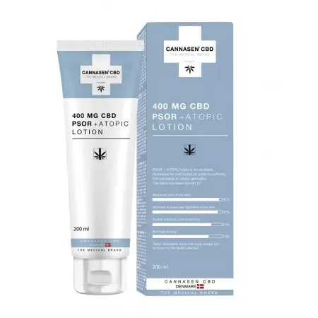 Lotiune PSOR + ATOPIC CBD 400mg, 200 ml, Cannasen — preț și oferte