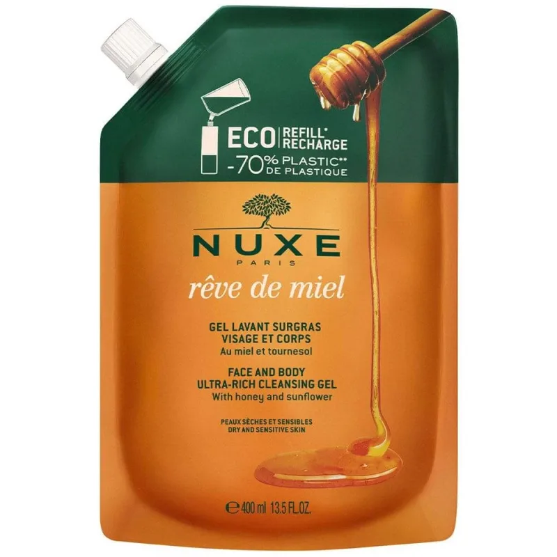 Nuxe Reve De Miel Eco Refill Gel Lavant Surgras 400 ml — preț și oferte