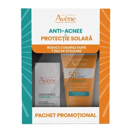 Pachet Avene Comedomed 30 ml + Crema SPF50+ 50 ml Cleanance – pentru ten acneic, gras sau mixt EauThermale Avene — preț și oferte