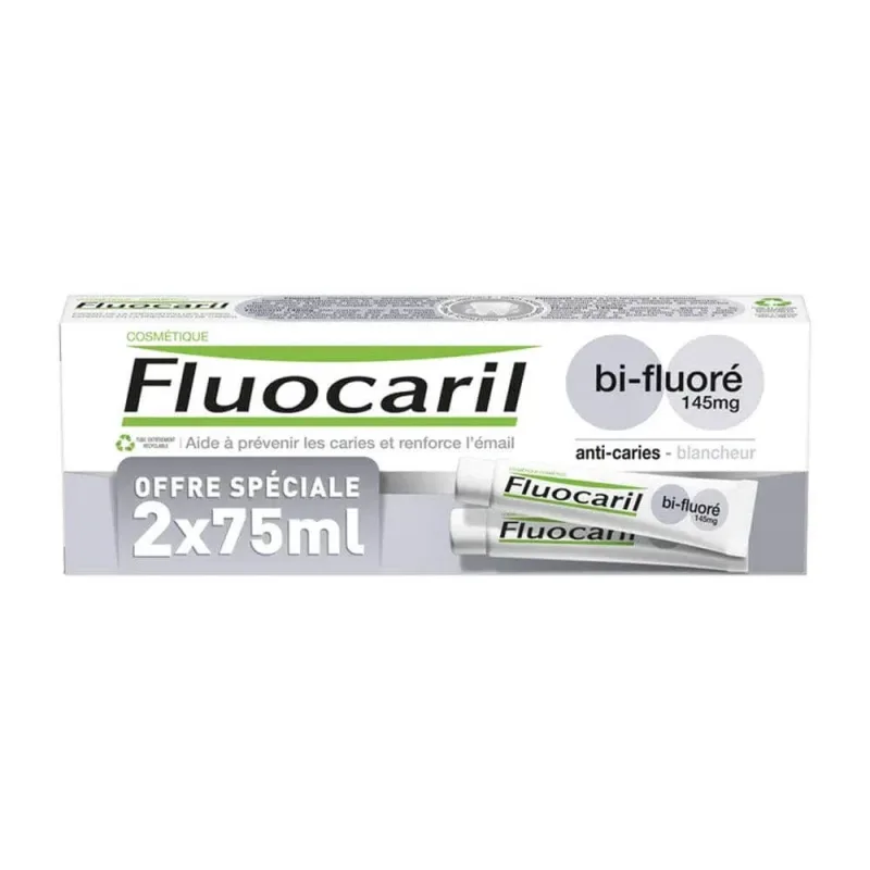 Fluocaril Pastă de dinți Bi-fluore Blancheur Anti-caries 2x75ml — preț și oferte