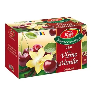 Ceai visine si vanilie, 20 plicuri, Fares — preț și oferte