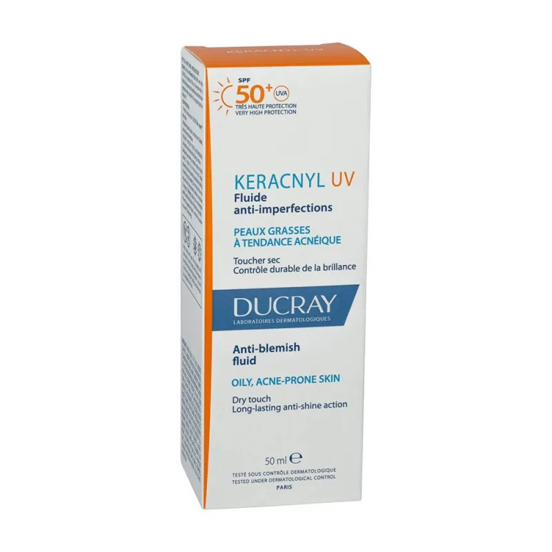 Ducray Keracnyl Anti-Imperfection Fluid SPF50+ Piele grasă și cu tendință acneică 50ml — preț și oferte