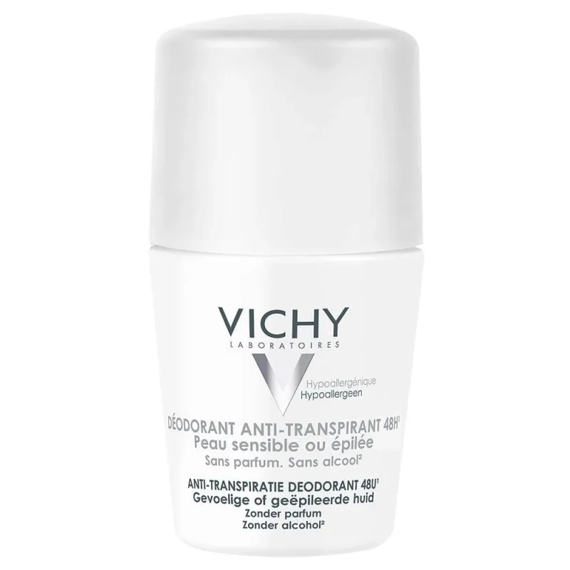 Vichy Deodorant Antiperspirant 48h Roll-on Piele sensibilă 50ml — preț și oferte