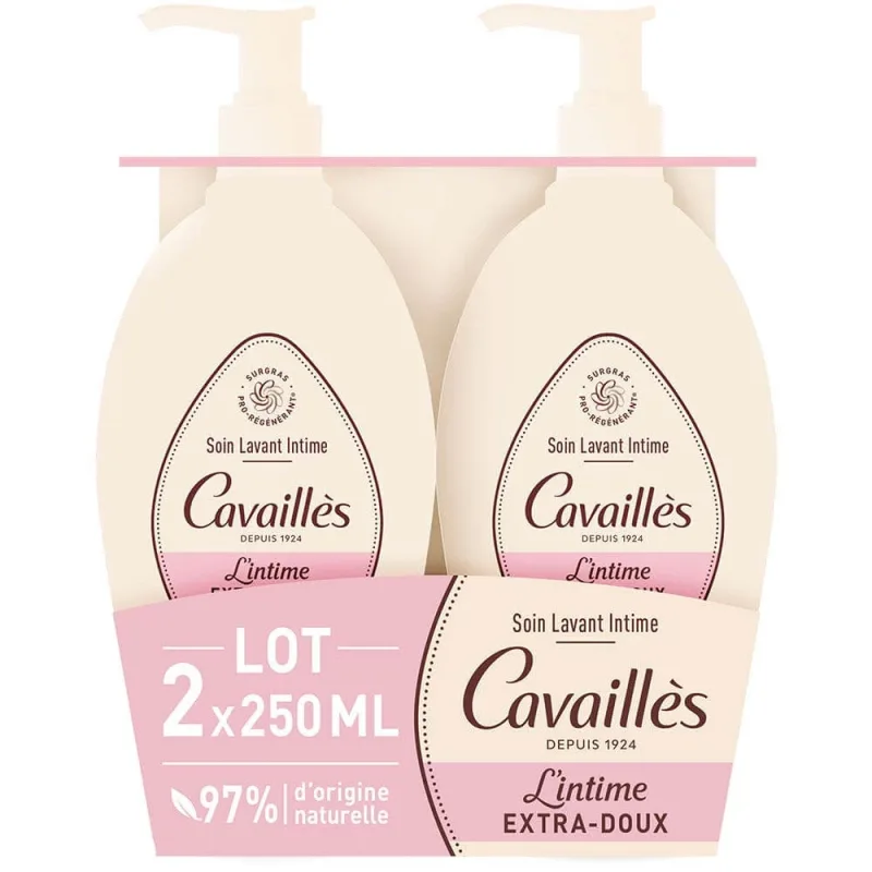 Cavaillès Intimate Dryness Extra-Delicate Natural Intimate Cleanser 2x250ml — preț și oferte