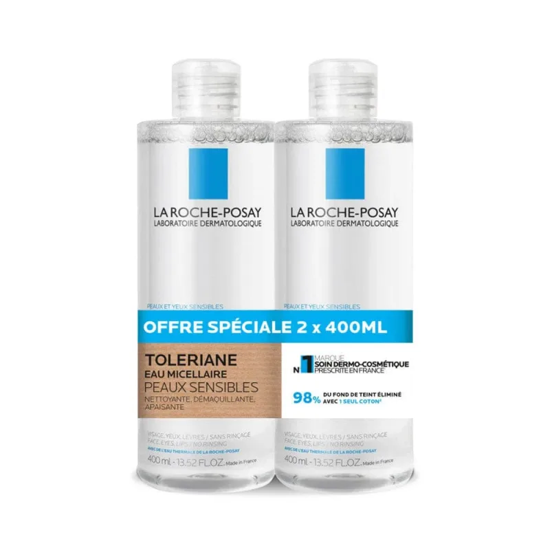 La Roche-Posay Toleriane Eau Micellaire Peaux Sensibles 2x400ml — preț și oferte