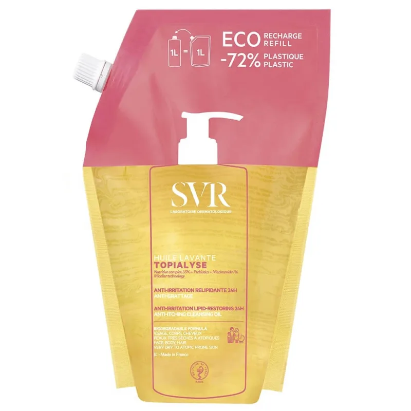 SVR, Topialyse Cleansing Oil Eco-Recharge Liniștitor, hidratant 24h Protecție anti-uscăciune 1L SVR LABORATORIES — preț și oferte