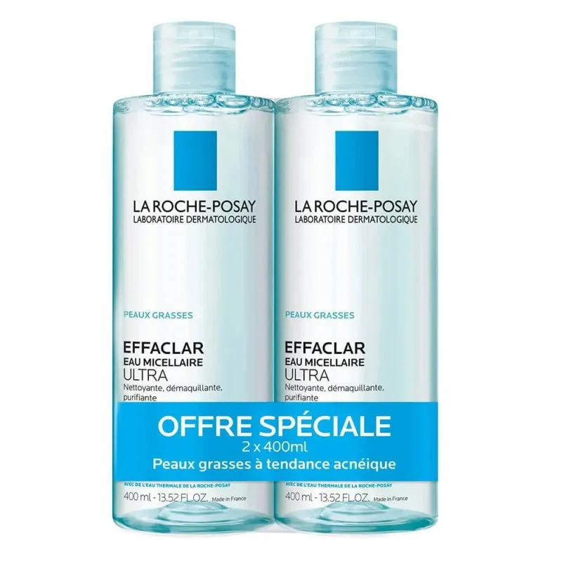 La Roche-Posay Effaclar Apă micelară purificatoare Piele grasă și sensibilă Piele grasă 2x400ml — preț și oferte