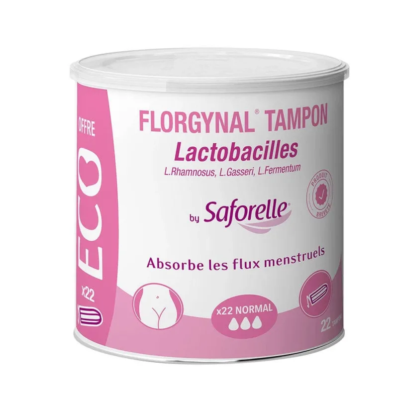 Saforelle Florgynal Tampoane cu Lactobacillus pentru menstruație Compact normal fără aplicator ECO x22 — preț și oferte