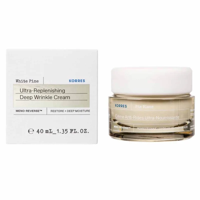 Korres White Pine - MenoReverse Cremă de zi anti-rid ultra-nutritivă pentru ten uscat 40 ml — preț și oferte