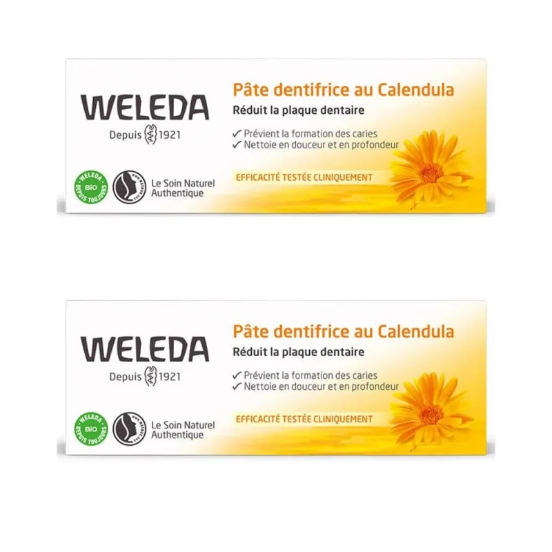 Pastă de dinți Weleda Calendula Reduce placa dentară 2x75ml — preț și oferte