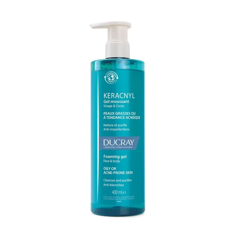 Ducray Keracnyl Gel Curatare Anti-Acnee 400ml — preț și oferte