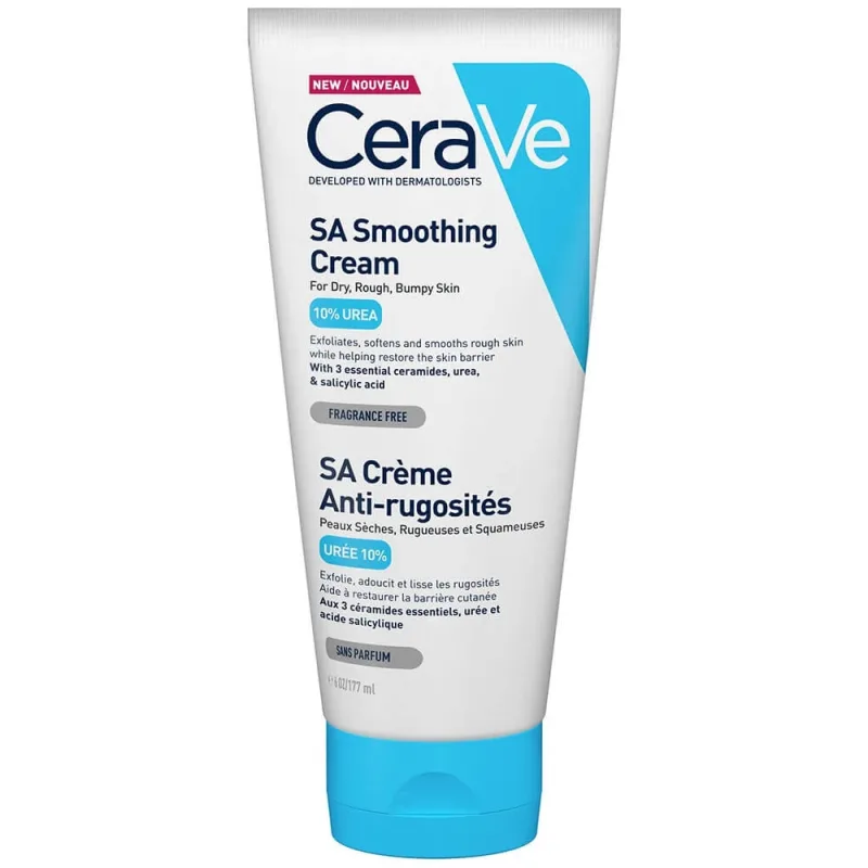 Cerave Body SA Smoothing Cream 10% Uree și acid salicilic Piele uscată 177ml — preț și oferte