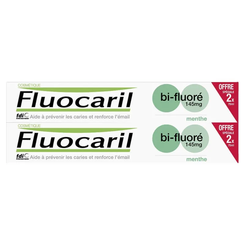 Fluocaril pastă de dinți bi-fluorurată mentă 2x75ml — preț și oferte