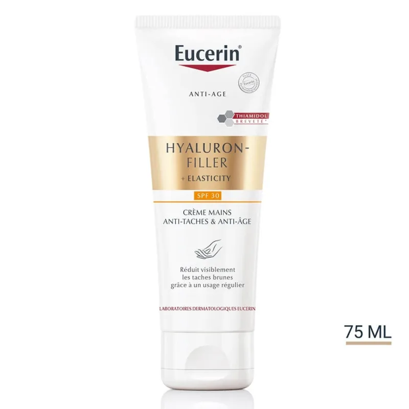 Eucerin Hyaluron-Filler + Elasticity Anti-Spots and Anti-Ageing Hand Cream SPF30 75ml — preț și oferte