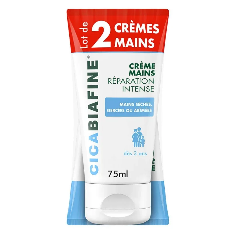 Cicabiafine Intensive Repair Cream Mâini uscate, crăpate sau deteriorate 2x75ml — preț și oferte