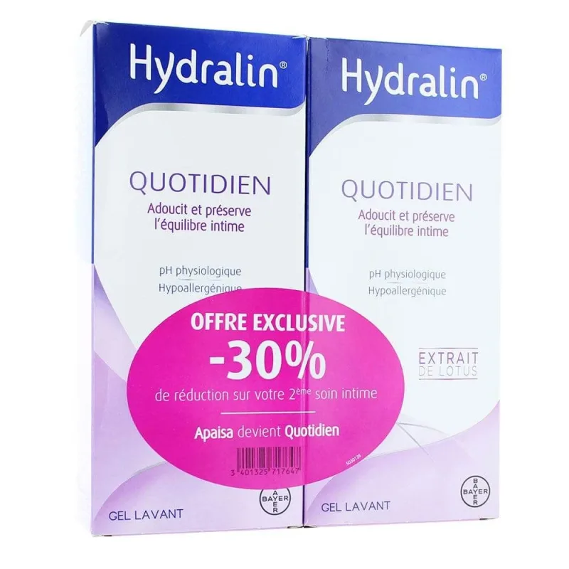 Hydralin Intimate Cleanser Utilizare zilnică 2X400ml — preț și oferte