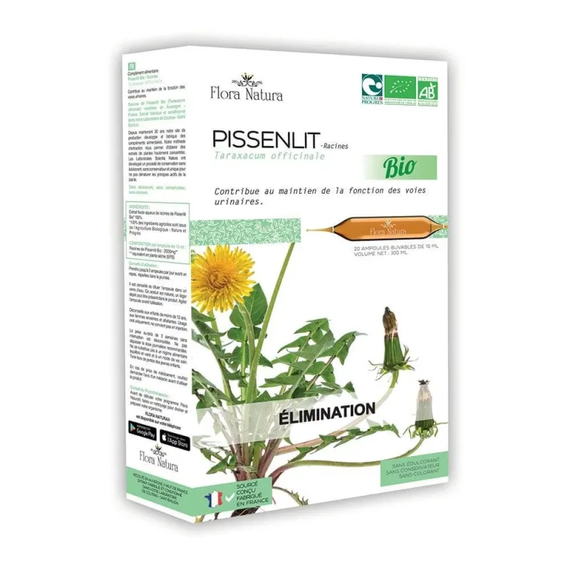 Flora Natura Eliminarea rădăcinii de păpădie organică 20 fiole — preț și oferte