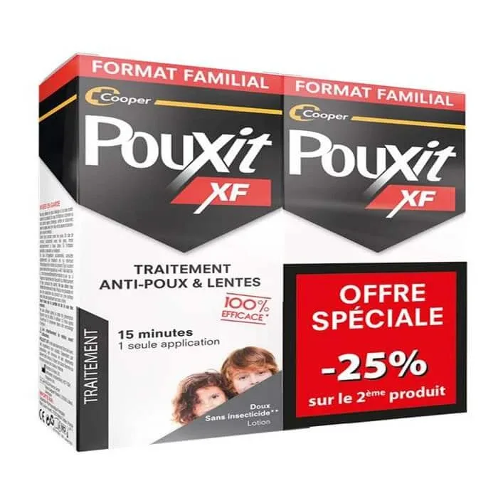 Pouxit XF Loțiune împotriva păduchilor și a niturilor 2x200ml — preț și oferte