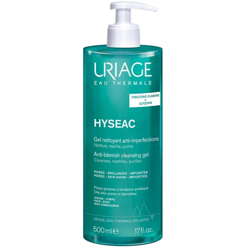 Uriage Hyseac Gel de curățare purifiant Piele mixtă sau grasă Peaux Mixtes A Grasses 500ml — preț și oferte