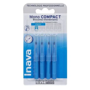 Inava Periuțe interdentare 0,8 mm albastru X4 Mono Compact