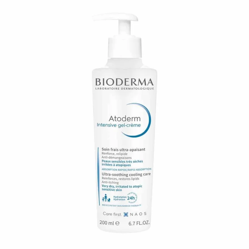 Bioderma Atoderm Gel-cremă intensivă Ultra-soothing Fresh Treatment Intensive Peaux Sensibles Visage et Corps 200ml — preț și oferte