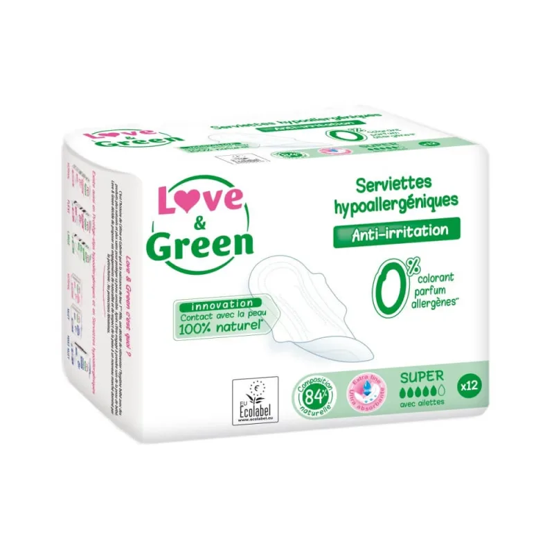 Love&Green Tampoane anti-irritație super hipoalergenice x12 — preț și oferte