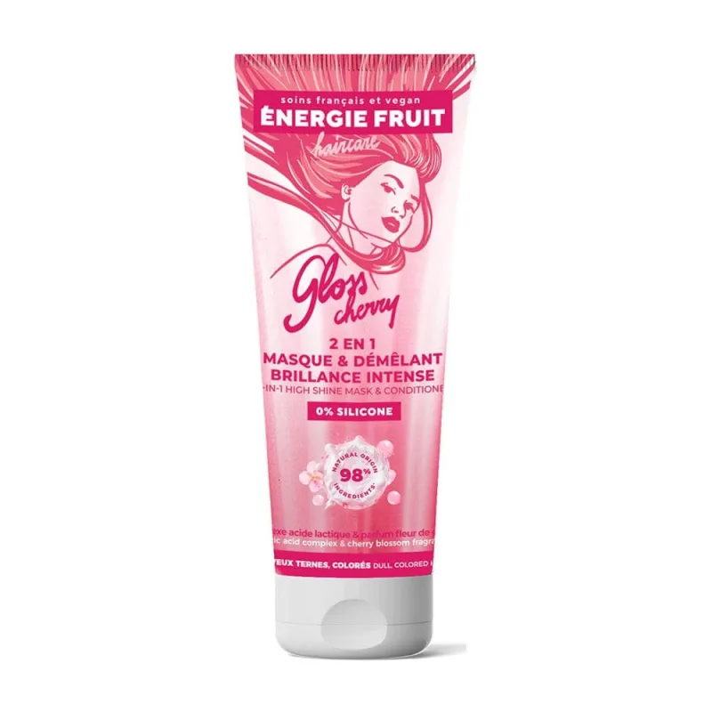 Energie Fruit Gloss Cherry 2 en 1 Masque & Démêlant Brillance Intense Cheveux Ternes, Colorés 200 ml — preț și oferte