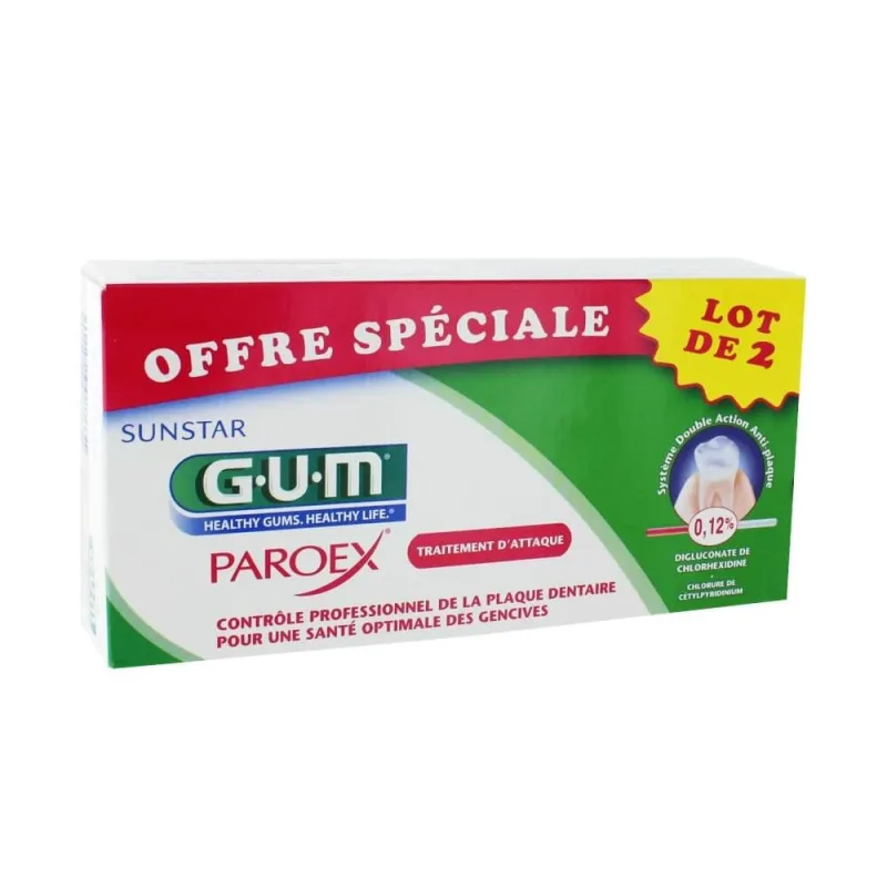 Gum Paroex Anti-Plaque Pastă de dinți cu acțiune îmbunătățită 2x75ml — preț și oferte